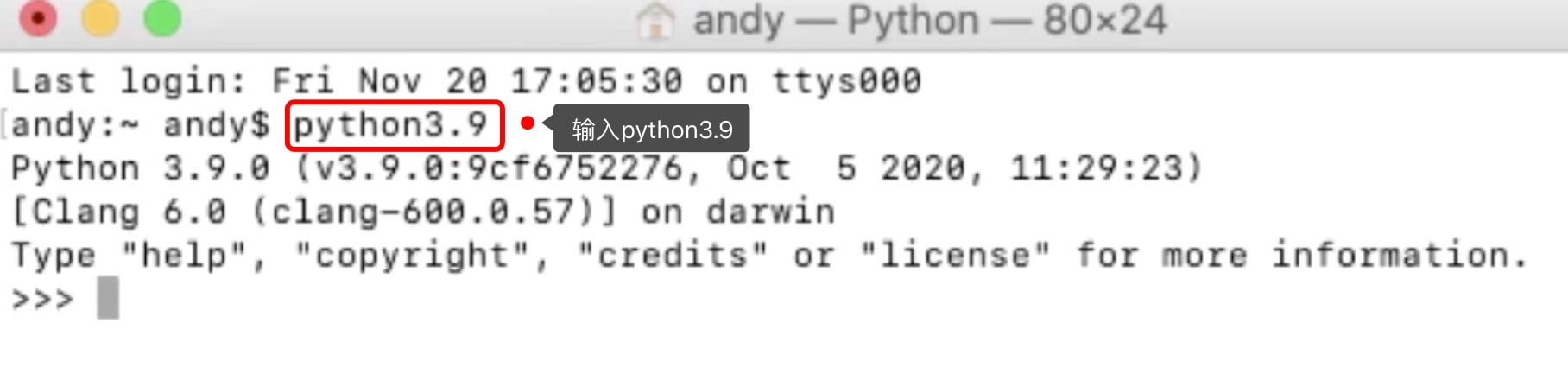 11输入python3.9